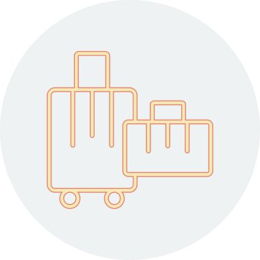 bagaj. Web simgesi basit illüstrasyon