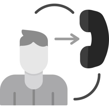 Çağrı merkezi vektör simgesi. düz vektör illüstrasyonu.