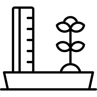 Büyüyen bitki ikonu ana hatları vektörü. bitki