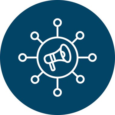 Bullhorn simgesi, vektör illüstrasyonu