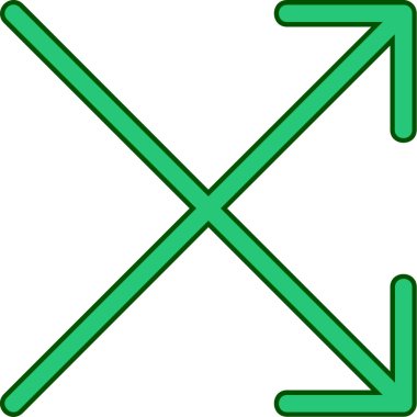 Oklar ok yönü simgesi ile doldurulmuş - taslak biçimi