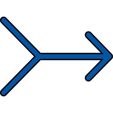 Sol ok simgesi. taslak biçim vektör simgesi düz, pürüzsüz mavi renk