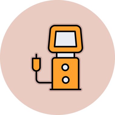 Kişisel ve ticari kullanım için elektrik vektör simgesi simgesi vektör çizimi..