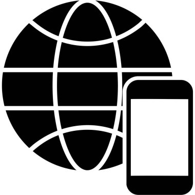 Küresel akıllı telefonun vektör çizimi