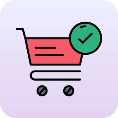 Alışveriş arabası simgesi, vektör illüstrasyonu