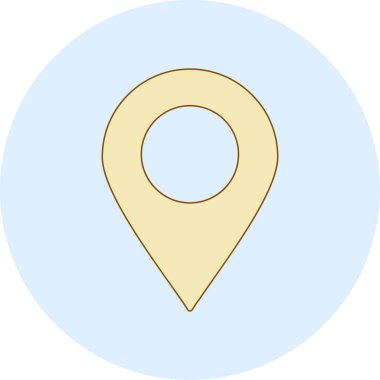 harita işaretleyici düz vektör simgesi