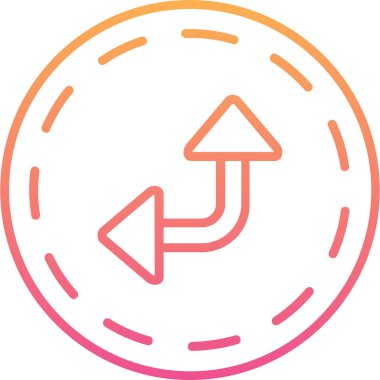 ok aşağı ok simgesi ana hat biçiminde