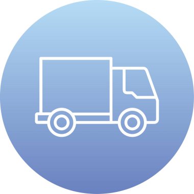 dağıtım kamyonu ikonu vektör çizimi