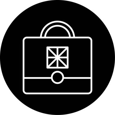 Çanta simgesinin vektör illüstrasyonu