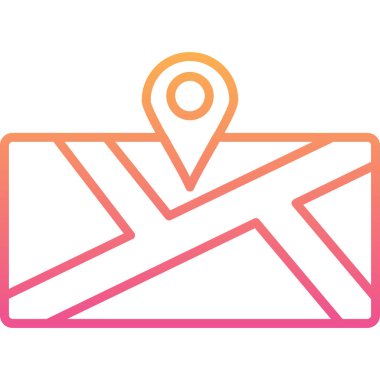 harita pin ikonu vektör illüstrasyonu