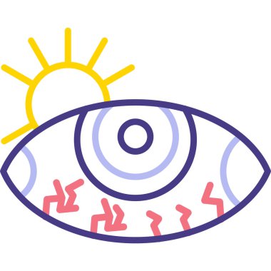Göz simgesi vektör illüstrasyonu