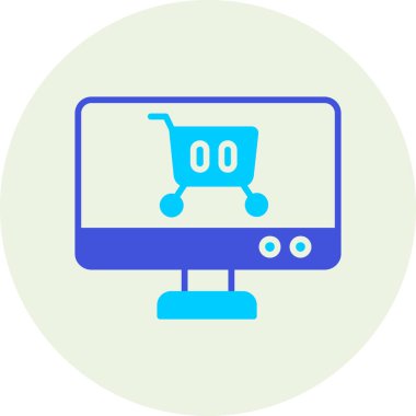 Monitör. Web simgesi basit illüstrasyon