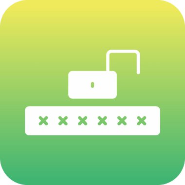 eşsiz parola renk vektörü simgesi