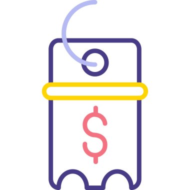 Para için. Web simgesi basit illüstrasyon