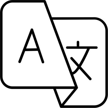 Bir harf simgesinin vektör illüstrasyonu