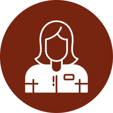 Stetoskop vektör çizimi olan kadın doktor