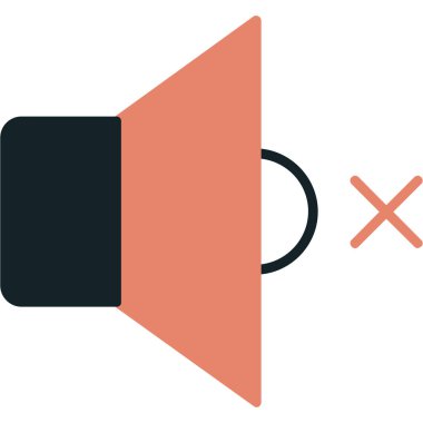 Konuşmacı Sessiz Web simgesi, vektör illüstrasyonu