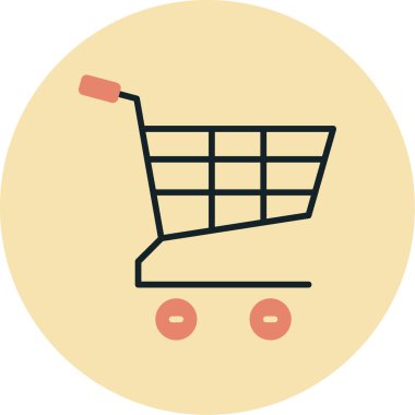 El arabası. Web simgesi basit illüstrasyon