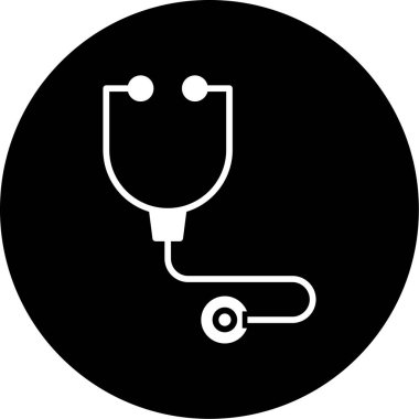 stetoskop vektör satırı simgesi