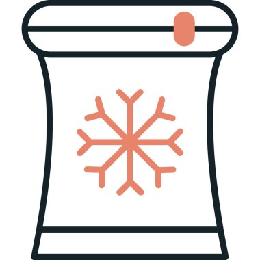 vektör kar tanesi simgesi illüstrasyonu