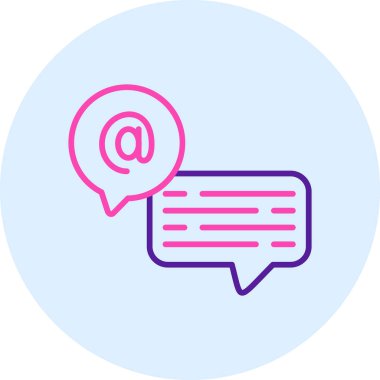 Konuş. Web simgesi basit illüstrasyon