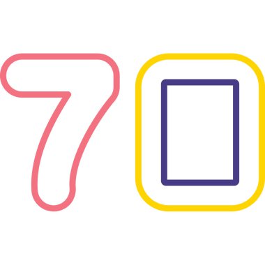 Sekiz numaralı simge, vektör illüstrasyonu