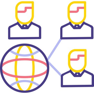 şebeke. Web simgesi basit illüstrasyon