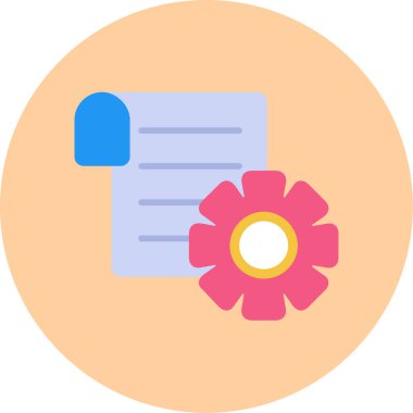 Çiçek. Web simgesi basit illüstrasyon