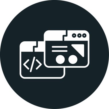 Web tasarım ikonu vektör illüstrasyonu