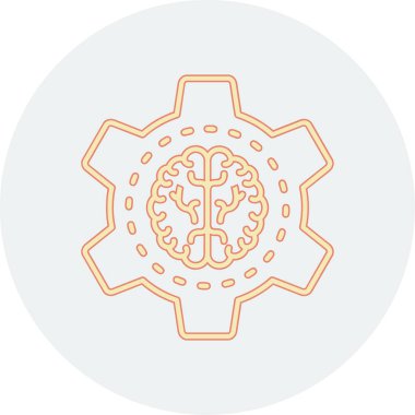 beyin ikonu vektör illüstrasyonu