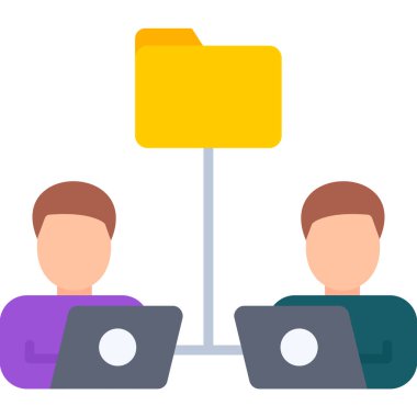 iş adamları simge üzerinde çalışıyor