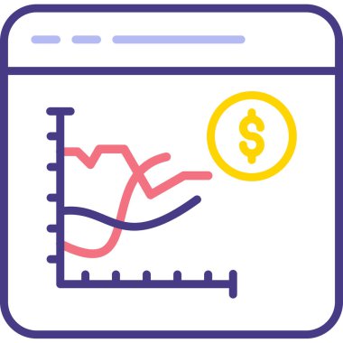 iş büyümesi simgesi vektör taslağı çizimi