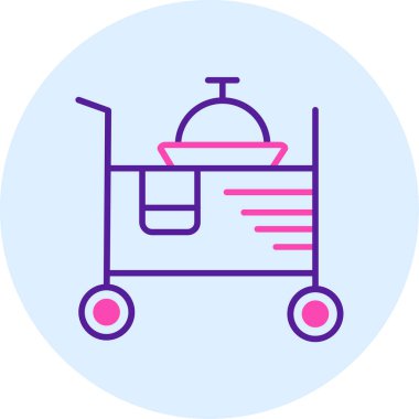 El arabası. Web simgesi basit illüstrasyon