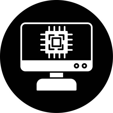 Bilgisayar. Web simgesi basit illüstrasyon