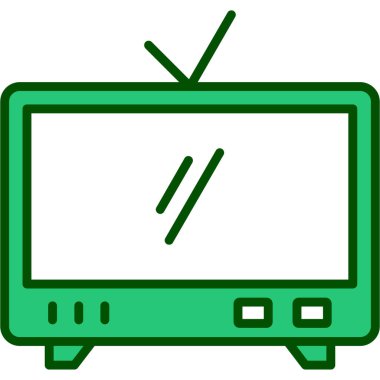 Televizyon simgesinin vektör illüstrasyonu
