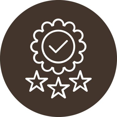 Rozet Kabartma Çemberi Vektör Simgesi Tasarımı