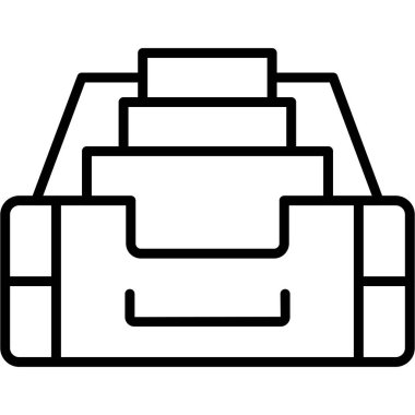 arşiv simgesi. Beyaz arkaplanda izole edilmiş arşiv simgesinin ana vektörü