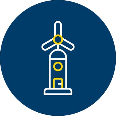 Beyaz arkaplanda yel değirmeni ikonu vektörü izole edildi, rüzgar