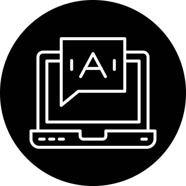 Dizüstü bilgisayar simgesi vektör çizimi