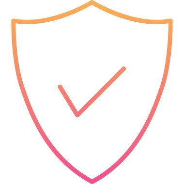 kalkan ikon vektör illüstrasyonu