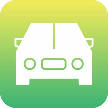 Bir taksi simge vektör çizim