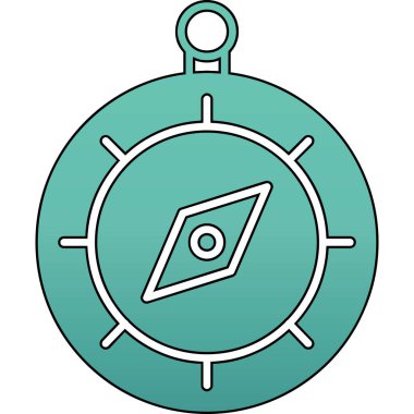 pusula simgesi modadan izole edilmiş arkaplan