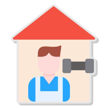 Ev. Web simgesi basit illüstrasyon