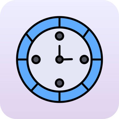 Saat. Web simgesi basit illüstrasyon