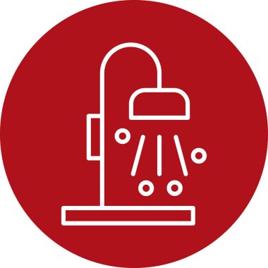 Duş simgesinin vektör illüstrasyonu