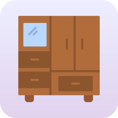 Gardırop. Web simgesi basit illüstrasyon