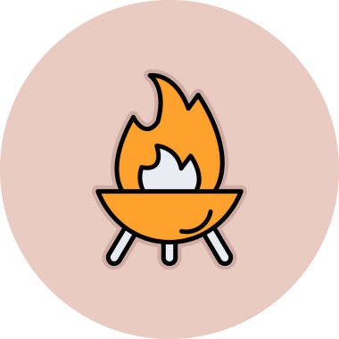 Ateş simgesinin vektör illüstrasyonu