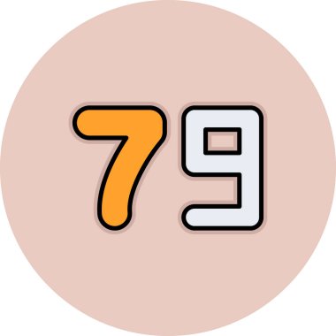 Sekiz numaralı simge vektör illüstrasyonu