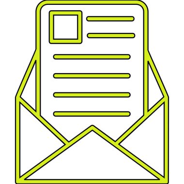 E- posta mektup simgesi. E- posta adresi vektör rengi düz izole edildi