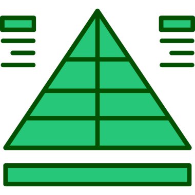Piramit. Web simgesi basit illüstrasyon